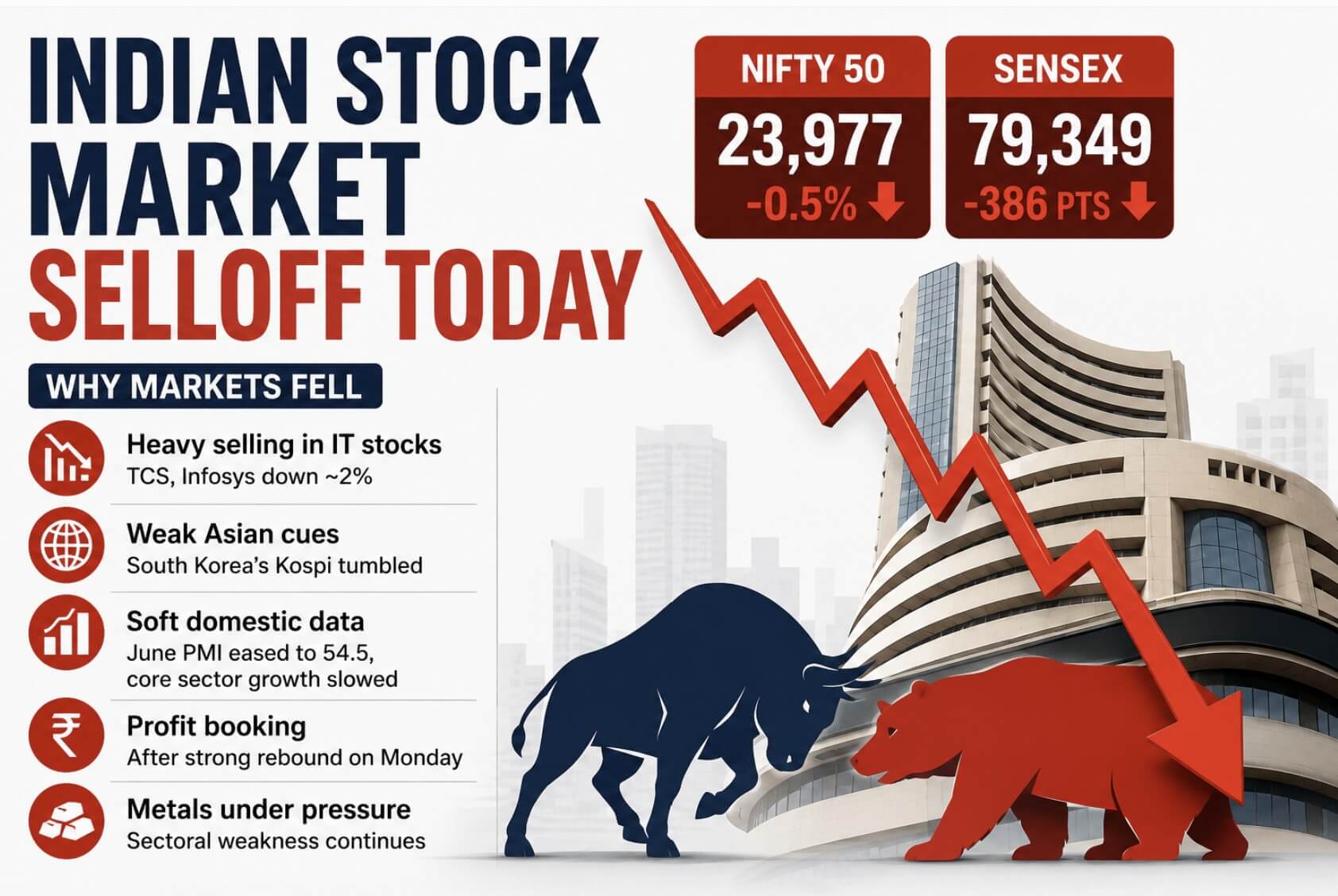 Indian Stock Market Selloff: Why Nifty Fell Today