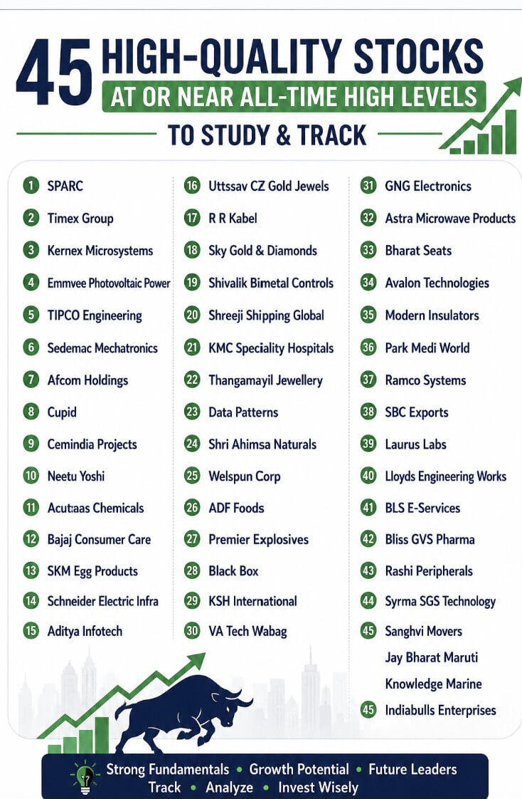 Stocks Near All-Time Highs in India 2026 – Breakout Leaders to Track